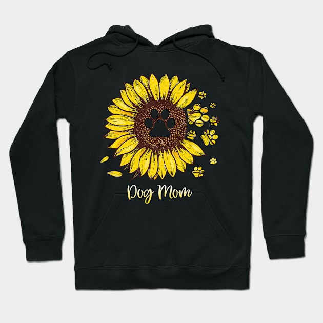 Dog Mom Shirt Tees for Women Letter Print Dog Lover Tees Sunflower Casual Short Sleeve Mom Gift Tops Hoodie by Cheridle12